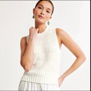 Abercrombie & Fitch Easy Shaker Sweater – White – Size XL